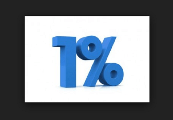 1 por cento