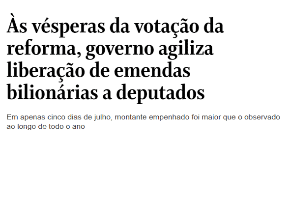 nova política