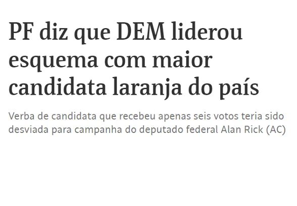 ‘Tá bichada, Zé….’: PF sacode laranjal do DEM no Acre