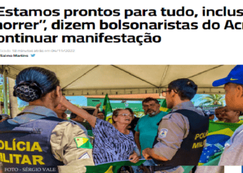 Pra desenhar: Manifestação ilegal contra ordem constitucional