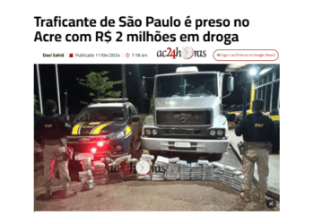 Traficante usa helicóptero. Caminhão é pra pobre