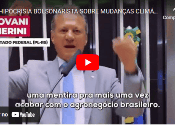 Vídeo expõe hipocrisia bolsonarista sobre mudanças climáticas