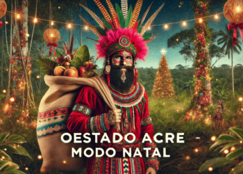 IA transforma lugares do Acre em símbolos natalinos; veja as imagens