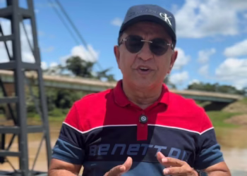 Dep. Luiz Gonzaga, acompanha recuperação da ponte sobre o Rio Caeté na BR-364