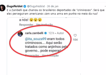 A opinião dela sobre os imigrantes brasileiros…