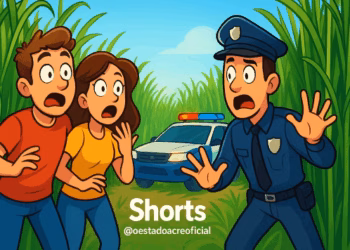 Casal convida policial para momento íntimo num canavial📹