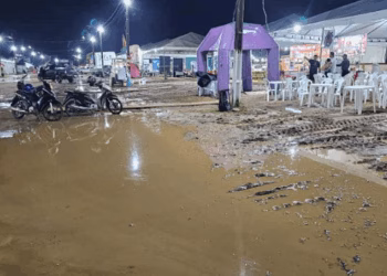 Quantos anos tiveram para asfaltar o parque da Exposena e não fizeram?…📹