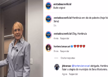 A Rainha Hortência responde nossa publicação de oestadacre com um ❤